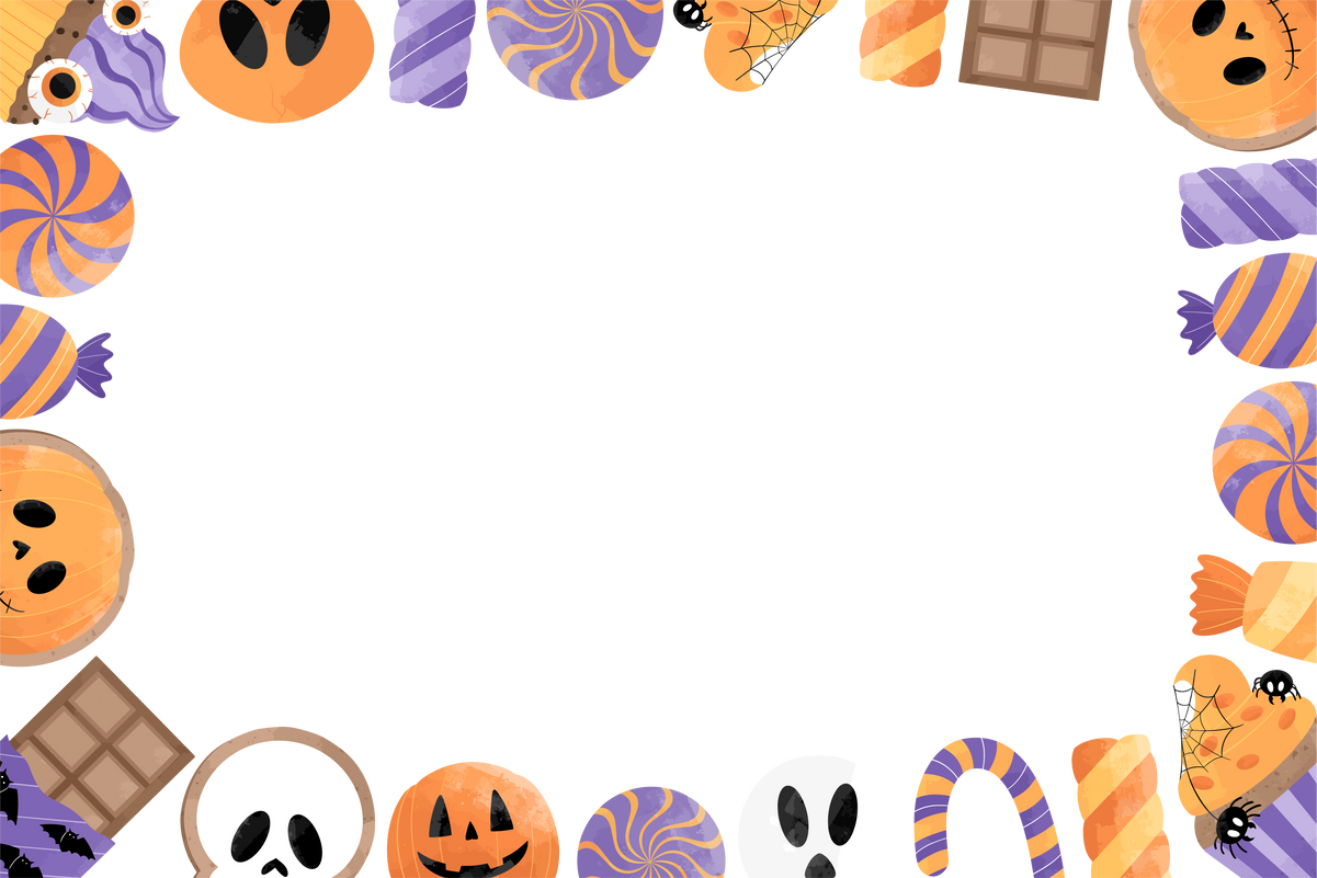 Halloween Candy Frame Background